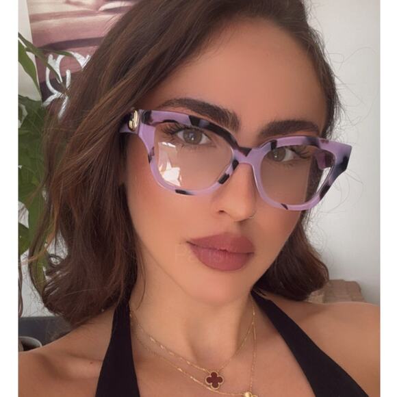 NEW Gucci GG1424O Pink Havana Cat Eye Eyeglasses Frames